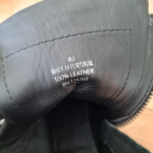 Zadig & Voltaire Laureen Roma Ankle Boots Black Smooth Leather Lace Up 40EU 9US - Picture 8 of 9